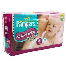 PAMPERS DIAPERS ACTIVE BABY SMALL PACK OF 46